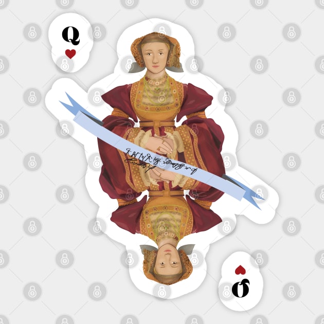 Anne of Cleves card 02 Sticker by vixfx